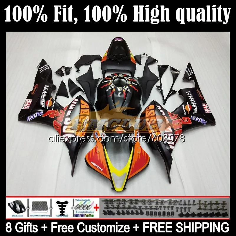Injection For HONDA CBR600 RR CBR600RR Body 84CL.0 CBR 600 RR CC 600F5 600RR F5 07 08 CBR600F5 2005 2006 Fairings Matte Repsol
Injection For HONDA CBR600 RR CBR600RR Body 84CL.0 CBR 600 RR CC 600F5 600RR F5 07 08 CBR600F5 2005 2006 Fairings Matte Repsol