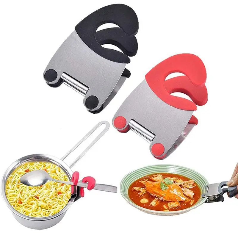 1Pcs Stainless Steel Pot Side Clips Anti scalding Spoon Holder Kitchen Gadgets Rubber Convenient Kitchen Tools
1Pcs Stainless Steel Pot Side Clips Anti scalding Spoon Holder Kitchen Gadgets Rubber Convenient Kitchen Tools