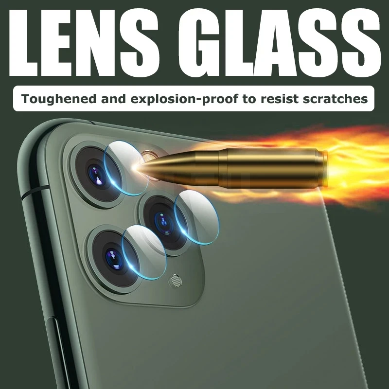 Защитное стекло для камеры iPhone 12 11 Pro Mini SE 2 XS XR X Max 8 7 6 13 Plus прозрачное задней