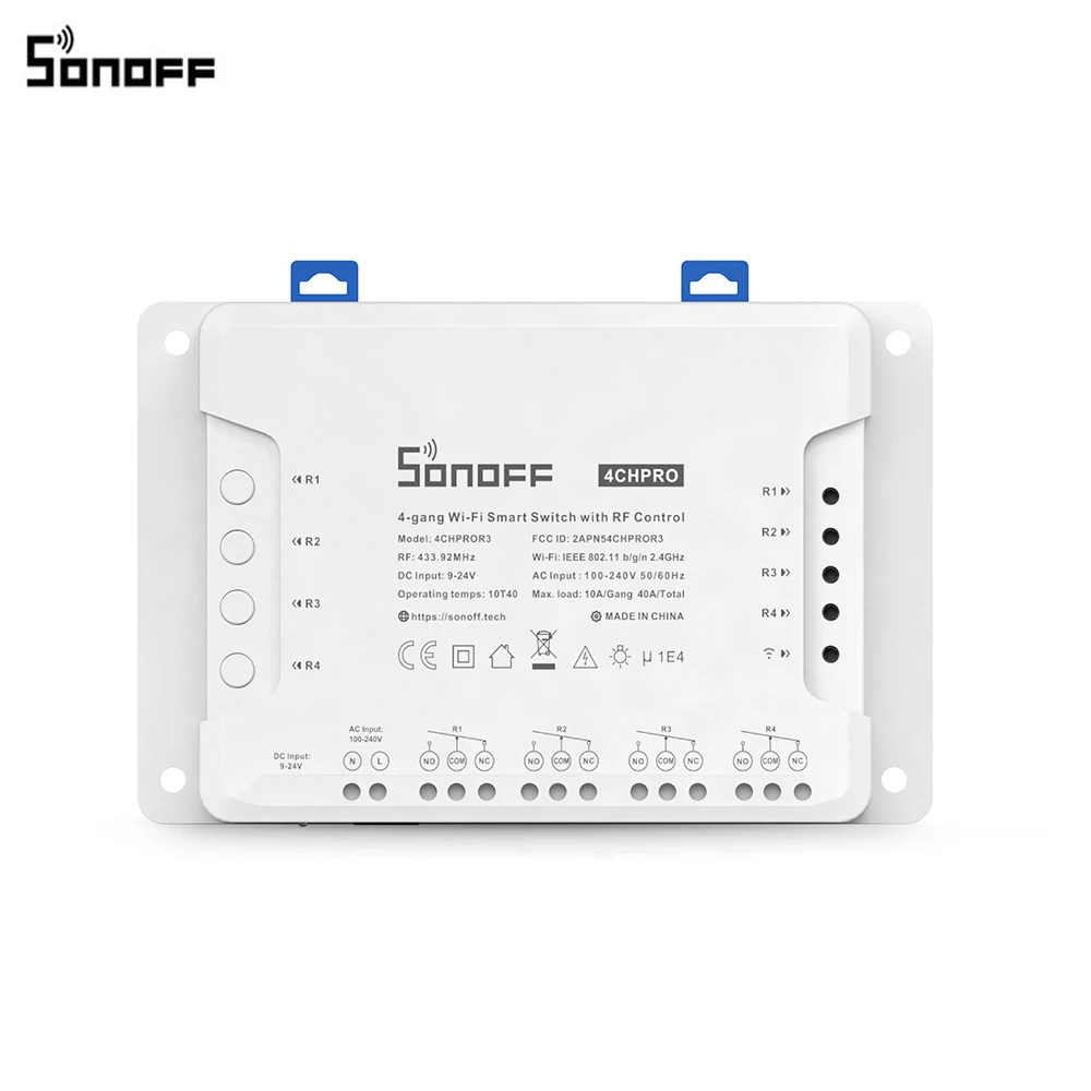 Пульт дистанционного управления для освещения SONOFF, 4 канала, 433 МГц, Wi-Fi, модули для автоматизации умного дома
Пульт дистанционного управления для освещения SONOFF, 4 канала, 433 МГц, Wi-Fi, модули для автоматизации умного дома