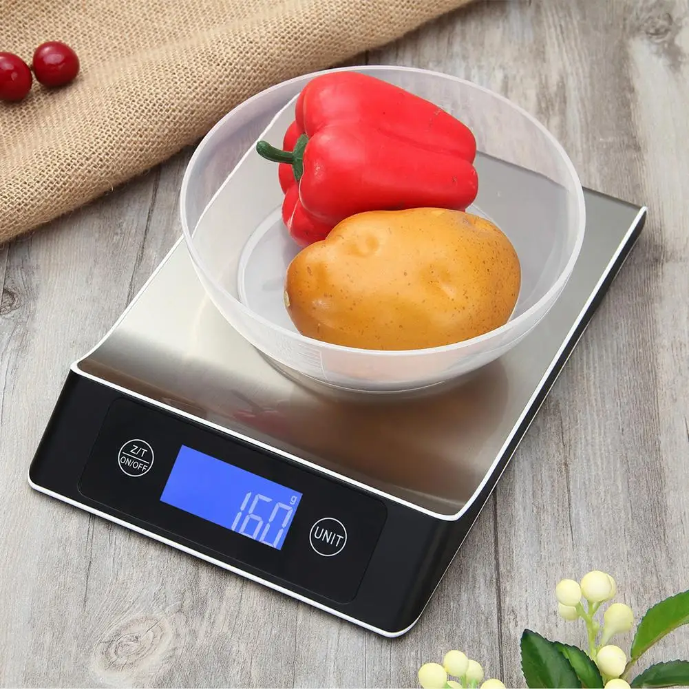 15kg/1g Precision LCD Digital Scales 304 stainless steel High-Precision Kitchen Weighting Tool for Vegetables and Fruits Scale
15kg/1g Precision LCD Digital Scales 304 stainless steel High-Precision Kitchen Weighting Tool for Vegetables and Fruits Scale
