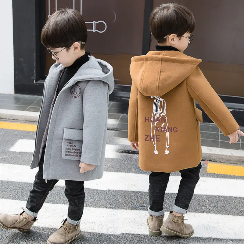 Boys Woolen Coats Fleece Jackets Outwear 2021 Hooded Thicken Warm Plus Velvet Winter Autumn Overcoat Baby's Kids Children's Clot
Boys Woolen Coats Fleece Jackets Outwear 2021 Hooded Thicken Warm Plus Velvet Winter Autumn Overcoat Baby's Kids Children's Clot