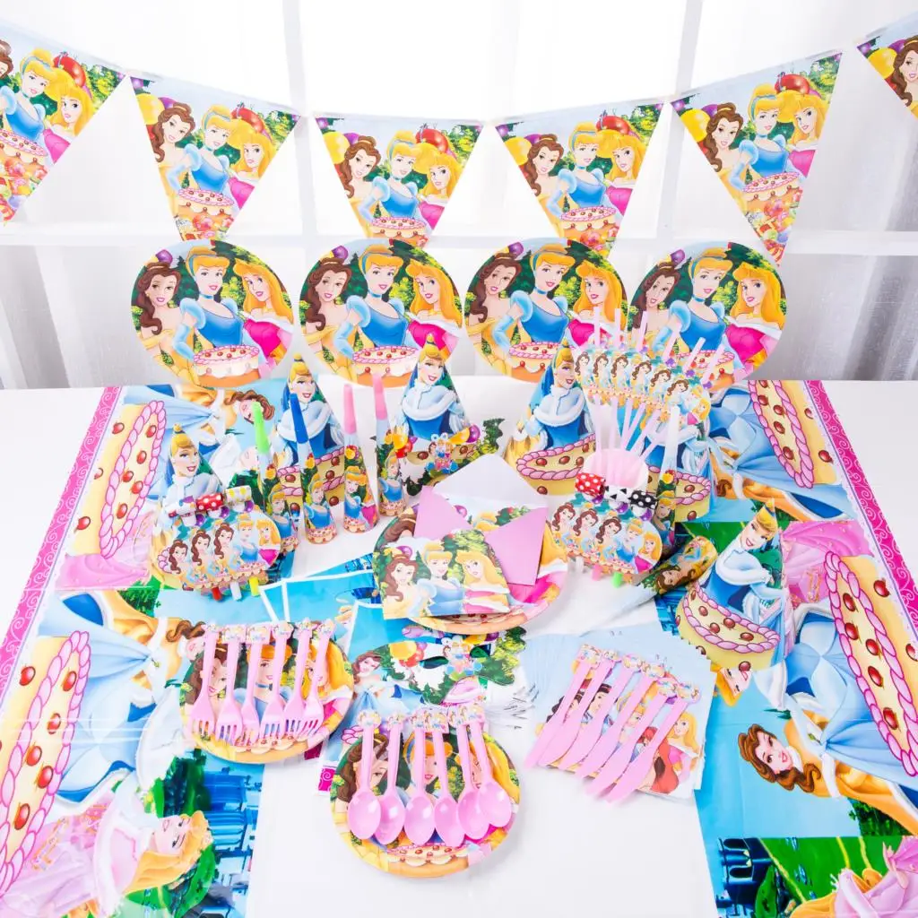 Disney Princess Set Disposable Tableware Party Supplies Cup Birthday Hat Dinner Plate Happy Child Girl Birthday Party Decoration
Disney Princess Set Disposable Tableware Party Supplies Cup Birthday Hat Dinner Plate Happy Child Girl Birthday Party Decoration