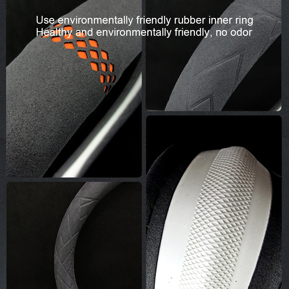 38cm Suede Cow Leather Car Steering Wheel Cover Hollow Pattern for E90 F01 F06 F10 F15 F16 F20 F21 F25 F26 F30 F32 F82
38cm Suede Cow Leather Car Steering Wheel Cover Hollow Pattern for E90 F01 F06 F10 F15 F16 F20 F21 F25 F26 F30 F32 F82