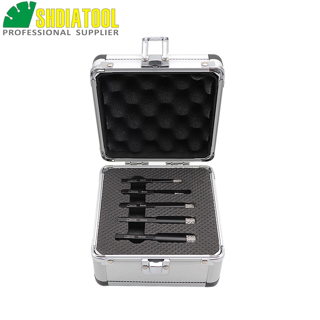 SHDIATOOL 5pcs/box Vacuum Brazed Dry Drilling Bits With Hex Shank Dia 5/6/8/10/12mm Diamond Drill Bits For Stone tile/cerami
SHDIATOOL 5pcs/box Vacuum Brazed Dry Drilling Bits With Hex Shank Dia 5/6/8/10/12mm Diamond Drill Bits For Stone tile/cerami