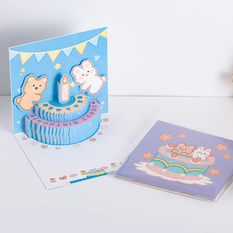 3D Greeting Card ins Korean Foldable Message Card Cute Bear Rabbit Birthday Wishes Card Creative Paper Carving Gift Stationery
3D Greeting Card ins Korean Foldable Message Card Cute Bear Rabbit Birthday Wishes Card Creative Paper Carving Gift Stationery
