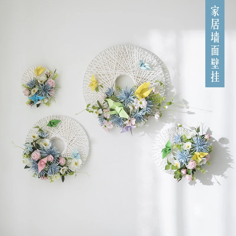 Imitation Flower Art Living Room Dining Table Wall Hanging Decoration Hemp Rope Ring Fake Flower Decor Home Office Accessories
Imitation Flower Art Living Room Dining Table Wall Hanging Decoration Hemp Rope Ring Fake Flower Decor Home Office Accessories
