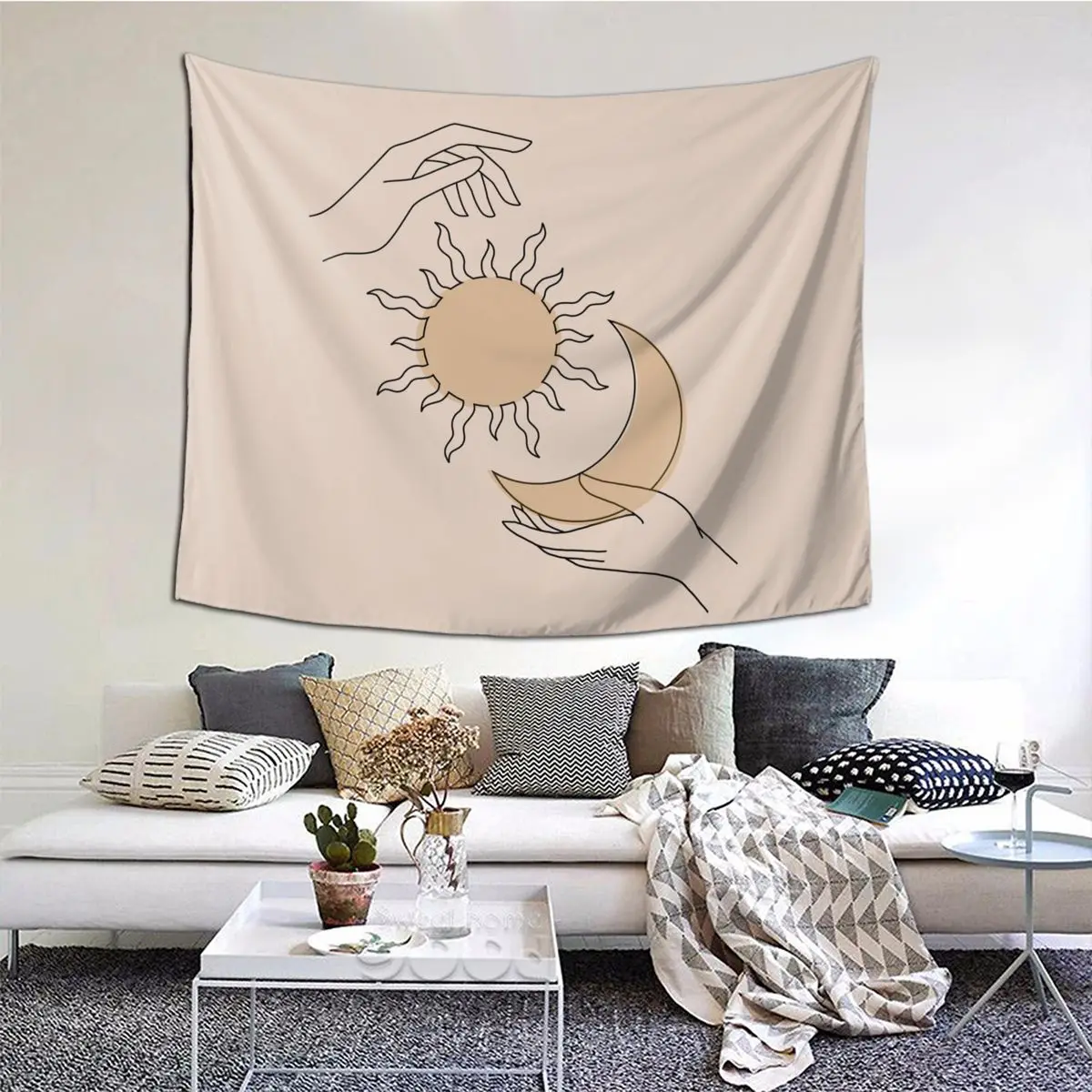 Sun And гобелен с Луной, красочный полиэстеровый настенный подвесной Декор для спальни, художественный настенный гобелен 95x73 см
Sun And гобелен с Луной, красочный полиэстеровый настенный подвесной Декор для спальни, художественный настенный гобелен 95x73 см