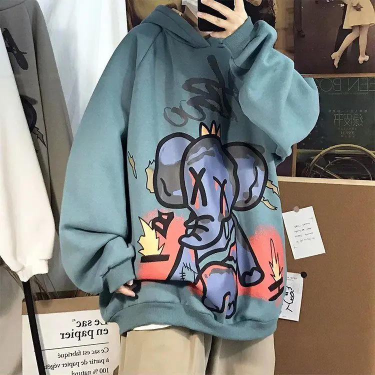 Fleece Graffiti Sweater Men 's Large Size Spring And Autumn Couple Loose All -Matching Pullover Hooded Top 
Fleece Graffiti Sweater Men 's Large Size Spring And Autumn Couple Loose All -Matching Pullover Hooded Top