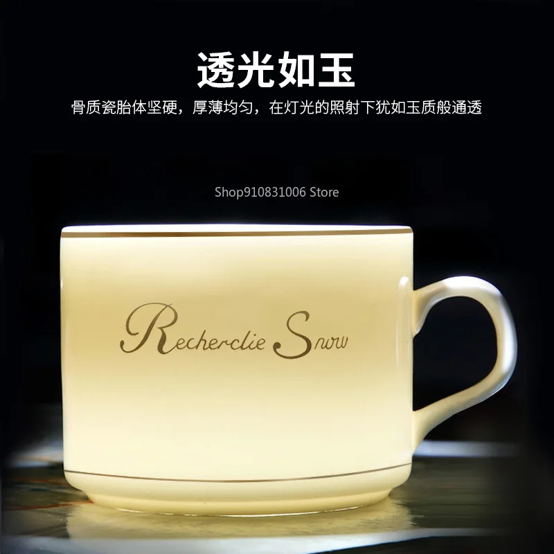 Coffee cup set European style 15 ceramic coffee and saucer pot English afternoon tea black