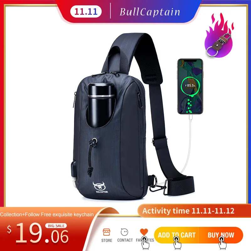 BULLCAPTAIN 2021 New Men's Multifunctional Messenger Bag USB Rechargeable Chest Backpack Waterproof Short Trip
BULLCAPTAIN 2021 New Men's Multifunctional Messenger Bag USB Rechargeable Chest Backpack Waterproof Short Trip