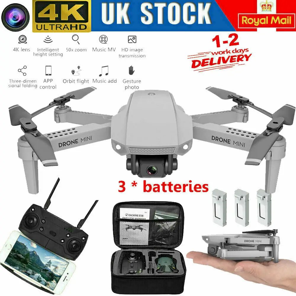 Дрон RC дроны Pro 4K HD камера WIFI FPV Квадрокоптер складная сумка 3 батареи 2021
Дрон RC дроны Pro 4K HD камера WIFI FPV Квадрокоптер складная сумка 3 батареи 2021