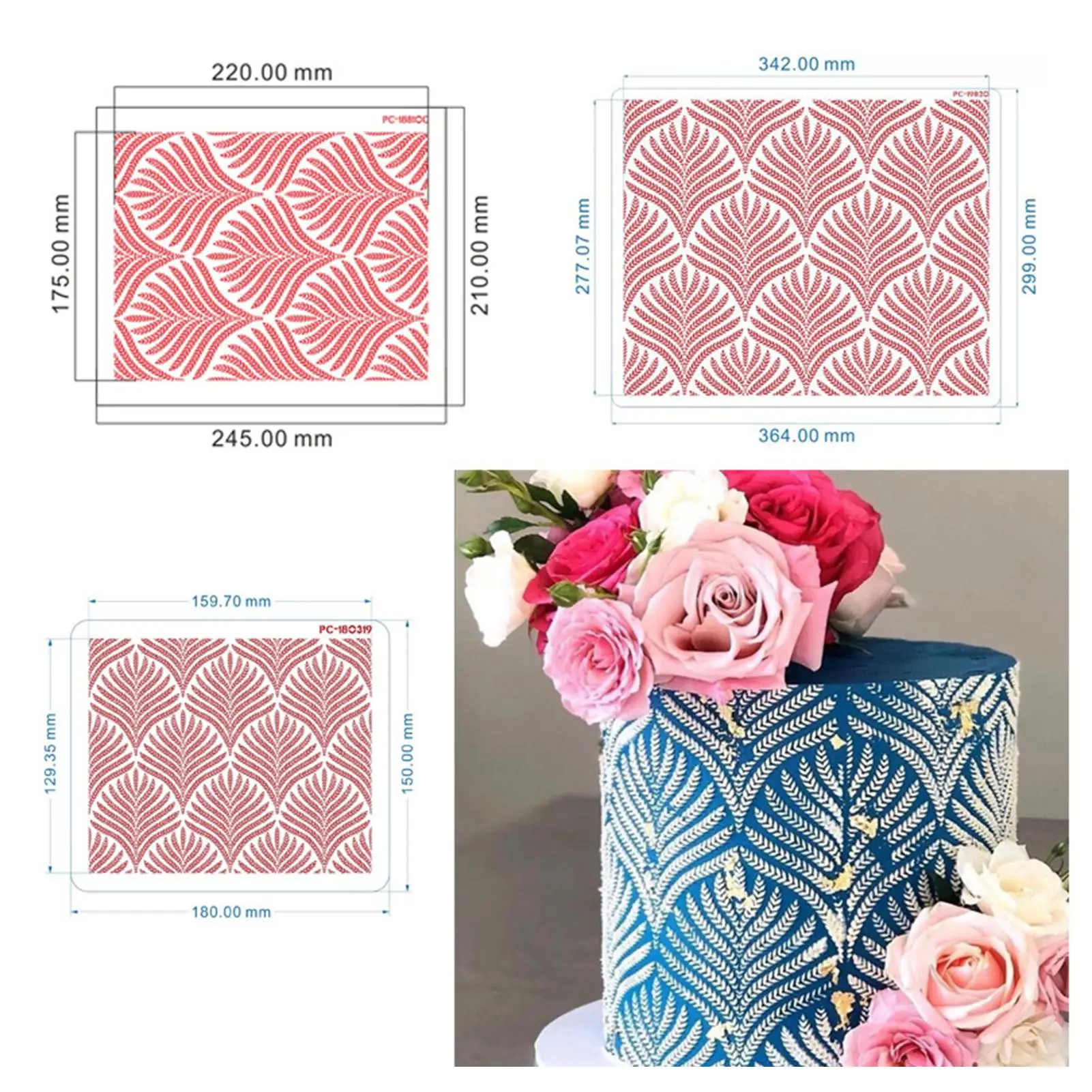 DIY Baking Cake Flower Wheat Printing Template Mold Icing Sieve Border Mould Wheat Printing Cake Decorating Mold, DIY Tool
DIY Baking Cake Flower Wheat Printing Template Mold Icing Sieve Border Mould Wheat Printing Cake Decorating Mold, DIY Tool