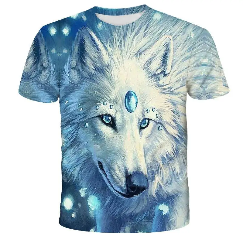 New couple animal wolf print T-shirt men's 3d short-sleeved round neck fashion casual clothing top
New couple animal wolf print T-shirt men's 3d short-sleeved round neck fashion casual clothing top