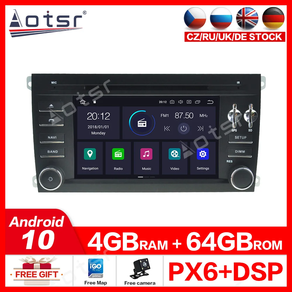 AutoRadio 2 Din Android 10 PX6 4GB+64GB Car DVD Player GPS Navigation radio For Porsche Cayenne 2003-2010 Audio stereo Head unit
AutoRadio 2 Din Android 10 PX6 4GB+64GB Car DVD Player GPS Navigation radio For Porsche Cayenne 2003-2010 Audio stereo Head unit
