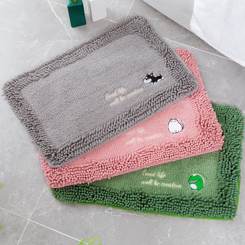 Foot Pad Bathroom Mat Cartoon Chenille Plush Bedroom Living Room Carpet Bathroom Doorway Water Absorbent Anti-Slip Pad Household
Foot Pad Bathroom Mat Cartoon Chenille Plush Bedroom Living Room Carpet Bathroom Doorway Water Absorbent Anti-Slip Pad Household