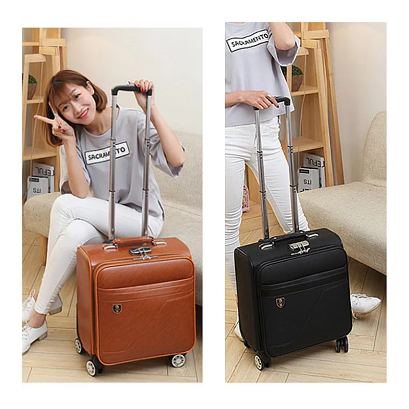 Fashion trolley case,Business boarding Box,Universal wheel 16 inch luggage bag,PU valise,Silent small suitcase,SIZE:40*22*45CM
Fashion trolley case,Business boarding Box,Universal wheel 16 inch luggage bag,PU valise,Silent small suitcase,SIZE:40*22*45CM