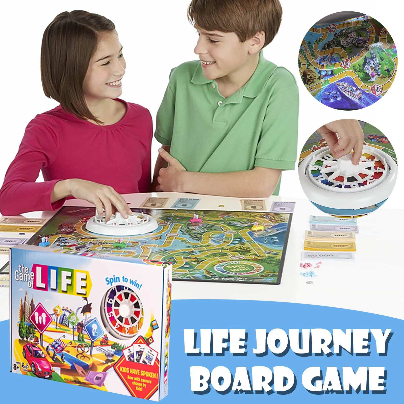 

Игра в жизнь, семейная настольная игра для 2-4 игроков, домашняя вечерние для детей в возрасте от 8 лет и старше, 6 цветов
