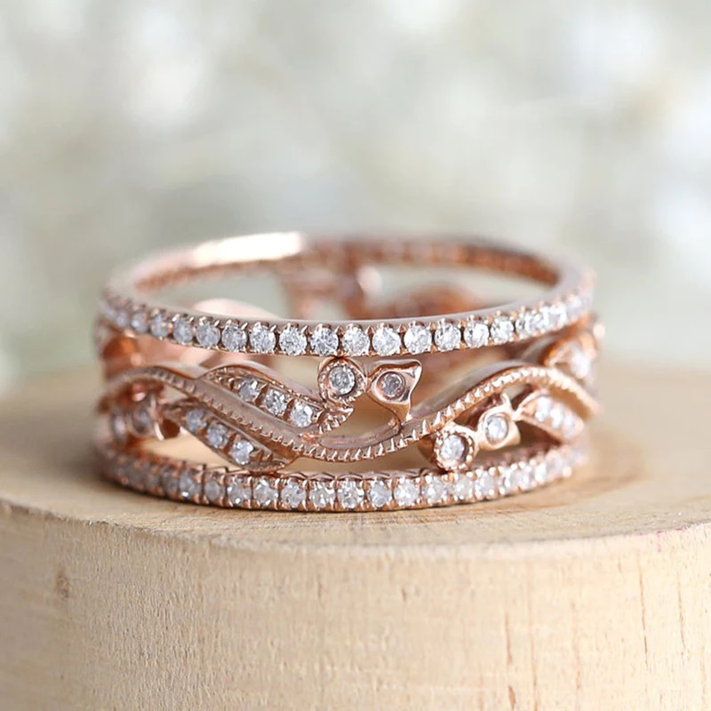 3pcs/set Fashion Crystal Rhinestones Rings Set For Women Jewelry Accessories Rose-Gold Vintage Pattern Flower Vine Rings 2021
3pcs/set Fashion Crystal Rhinestones Rings Set For Women Jewelry Accessories Rose-Gold Vintage Pattern Flower Vine Rings 2021