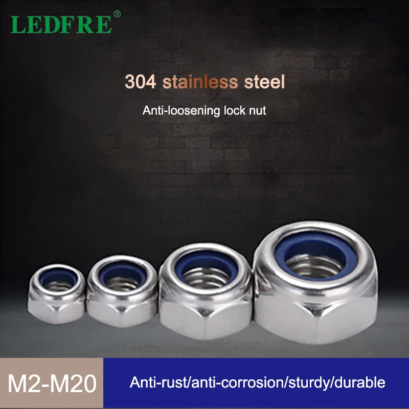LEDFRE Stainless Steel Anti-loosening Nut Anti-loosing Lock Nut Nylon Hexagonal Self-locking Nut M2-M8-10PCS LF18005
LEDFRE Stainless Steel Anti-loosening Nut Anti-loosing Lock Nut Nylon Hexagonal Self-locking Nut M2-M8-10PCS LF18005