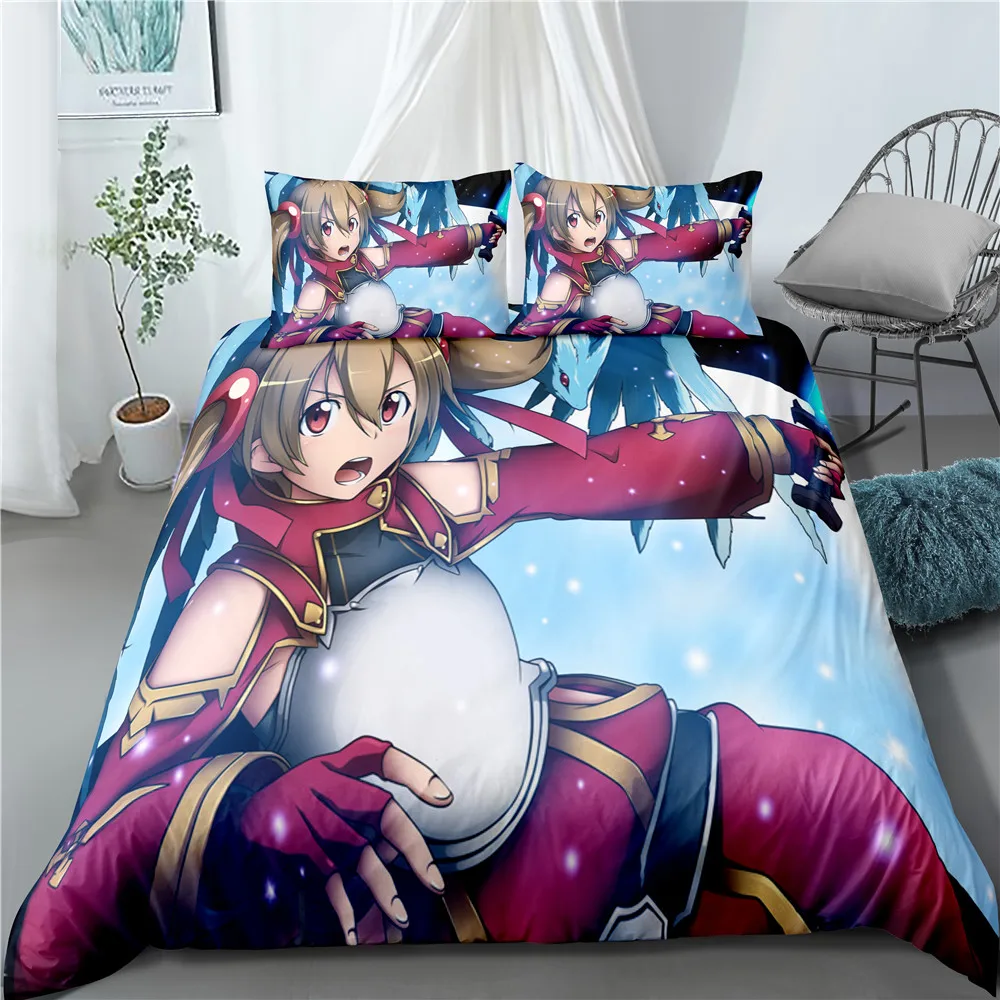 Набор постельного белья из 2/3 предметов с рисунком меча онлайн, пододеяльник с 3D рисунком из мультфильма аниме для спальни, постельное одеял... 
Набор постельного белья из 2/3 предметов с рисунком меча онлайн, пододеяльник с 3D рисунком из мультфильма аниме для спальни, постельное одеял...