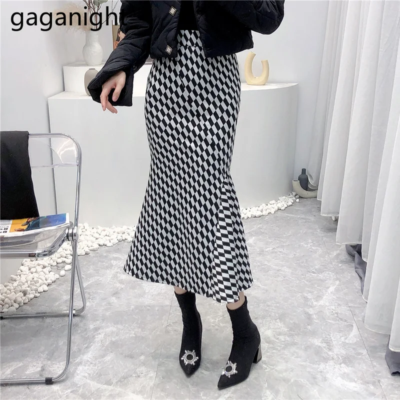 Юбка-годе Женская осенне-зимняя в клетку контрастных цветов с высокой талией
Юбка-годе Женская осенне-зимняя в клетку контрастных цветов с высокой талией