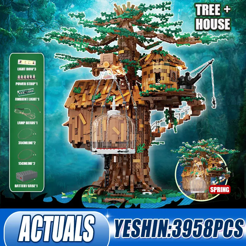 Форма KING 16033 MOC модель домика на дереве со светодиодной подсветкой, строительные блоки в сборе, креативные игрушки, кирпичи, забавные детские...
Форма KING 16033 MOC модель домика на дереве со светодиодной подсветкой, строительные блоки в сборе, креативные игрушки, кирпичи, забавные детские...