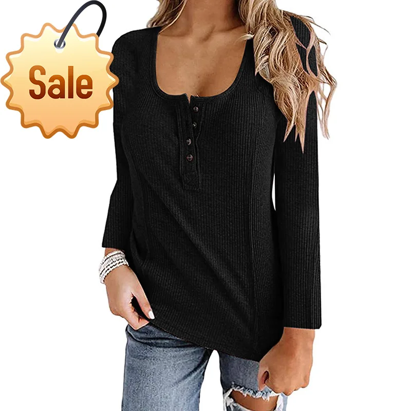 2021 Women's New Style T-Shirt Women Long-Sleeved Casual Button Solid Color Blouse Bottoming Shirt Women
2021 Women's New Style T-Shirt Women Long-Sleeved Casual Button Solid Color Blouse Bottoming Shirt Women