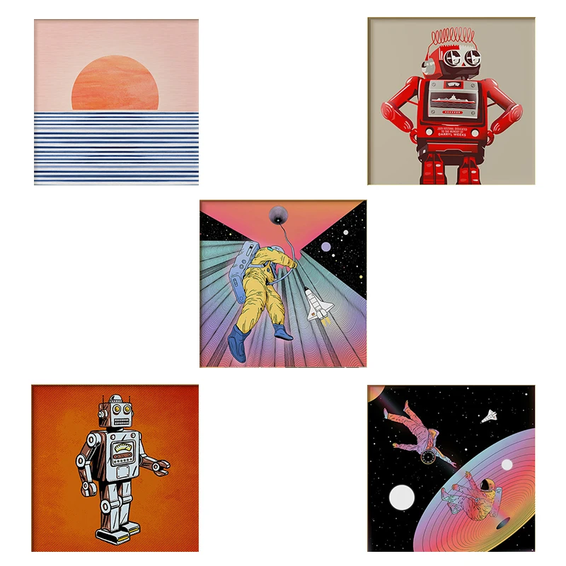 Modern Abstract Space Astronaut Robot Model Paintings Nordic Cartoon Character Canvas Posters Prints for Living Room Decoration 
Modern Abstract Space Astronaut Robot Model Paintings Nordic Cartoon Character Canvas Posters Prints for Living Room Decoration