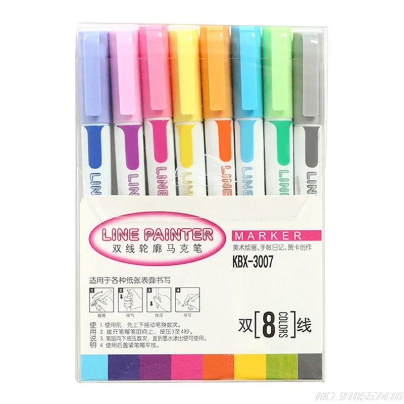 8Pcs Colorful Marker Pen Drawing Double Line Outline Pen Handwriting Pen Marker Scrapbooking Pen D08 20 Dropshipping
8Pcs Colorful Marker Pen Drawing Double Line Outline Pen Handwriting Pen Marker Scrapbooking Pen D08 20 Dropshipping