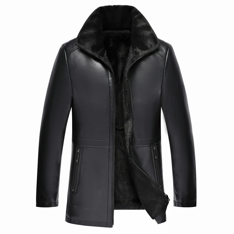 New Arrival Winter Men's Jacket Black/Coffee Winter Leather Jackets Men Coat Warm Plus Velvet Fur Coat for Men, Sizes M-4XL
New Arrival Winter Men's Jacket Black/Coffee Winter Leather Jackets Men Coat Warm Plus Velvet Fur Coat for Men, Sizes M-4XL