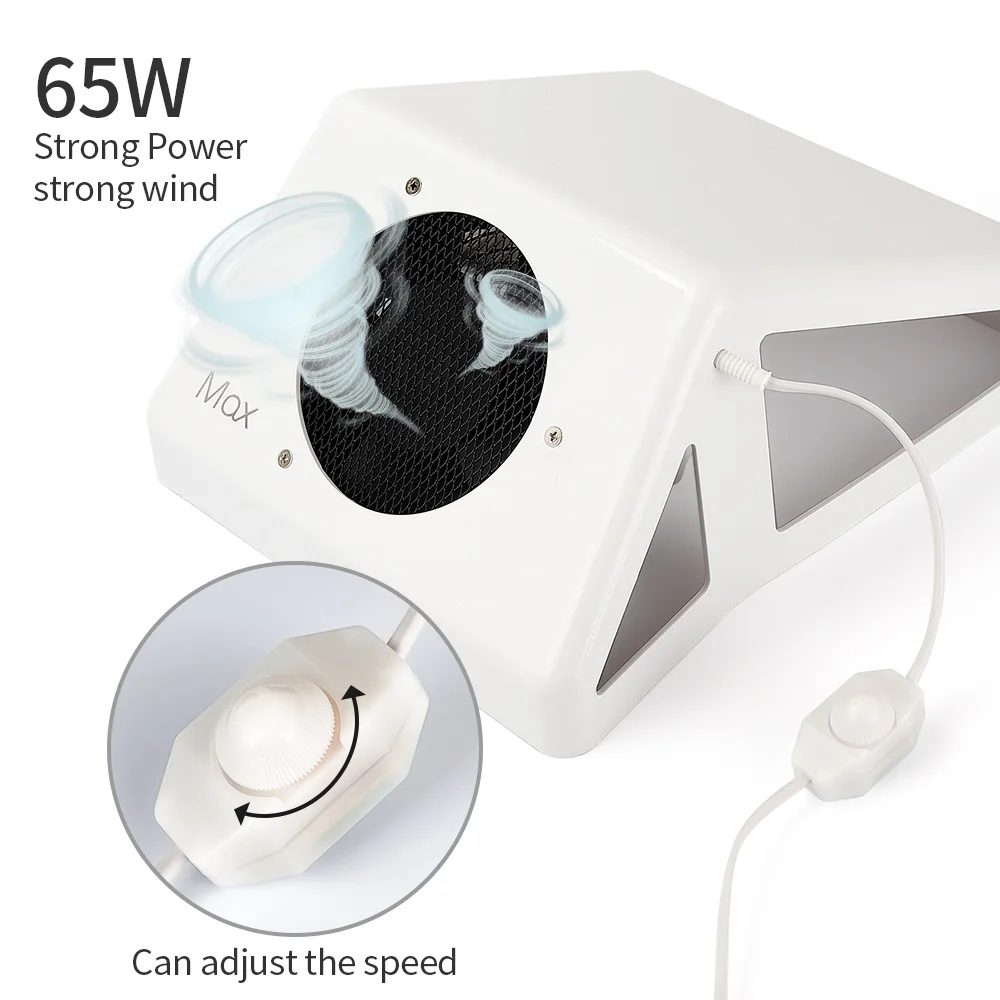 65W Strong Adjustable Speed Collector For Nail Dust Fan Vacuum Cleaner For Manicure Tool Vacuum Suction Nail Art Equipment Tool
65W Strong Adjustable Speed Collector For Nail Dust Fan Vacuum Cleaner For Manicure Tool Vacuum Suction Nail Art Equipment Tool