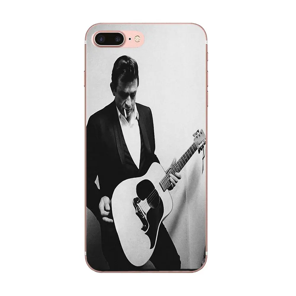 Мягкий TPU мобильный для Apple iPhone 4 4s 5 5C 5S SE 6 6S 7 8 Plus X XS Max XR Johnny Cash Поднимите средний