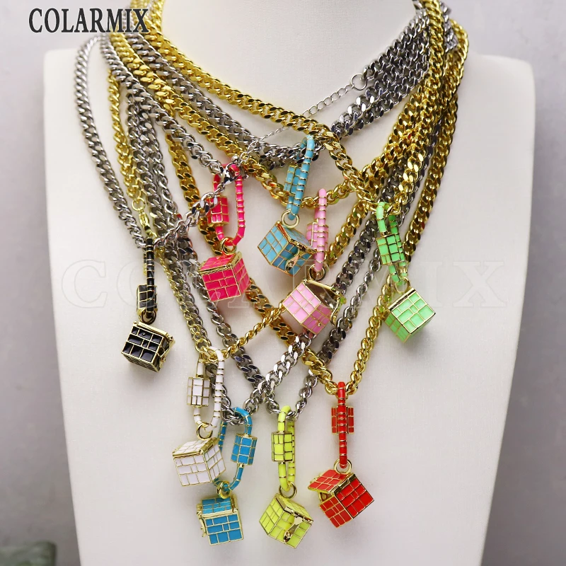 4 Strands Geometric pendant Necklace metal Chain Handmade jewelry necklace for women Mix color pendants accessories 6237
4 Strands Geometric pendant Necklace metal Chain Handmade jewelry necklace for women Mix color pendants accessories 6237