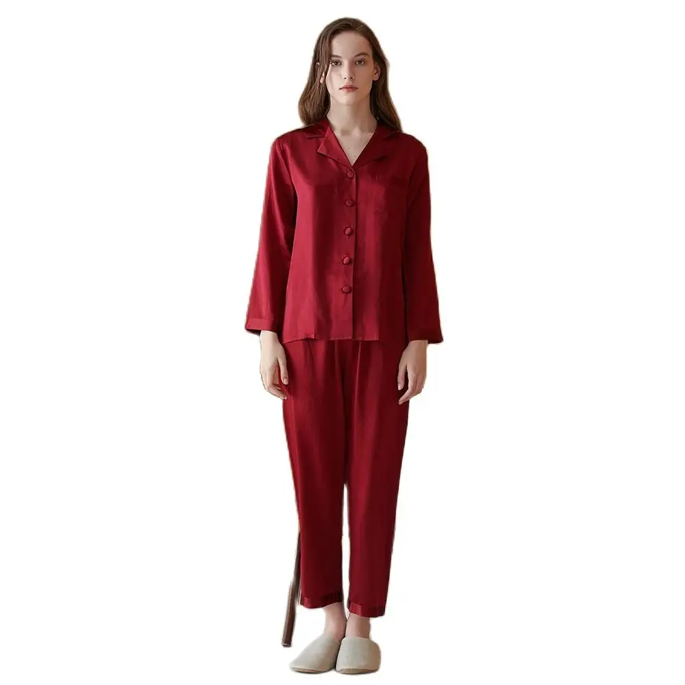 NEW 100 Silk Pajamas Set Women Pure 19 Momme Ladies Sleepwear Luxury Natural Full Length Women's Clothing Free Shipping
NEW 100 Silk Pajamas Set Women Pure 19 Momme Ladies Sleepwear Luxury Natural Full Length Women's Clothing Free Shipping
