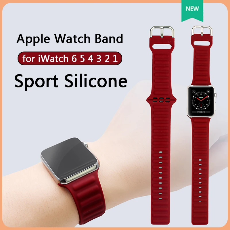 Silicone Strap For Apple Watch band 38mm 42mm iWatch 40mm 44mm Accessories Sport wristband bracelet Apple watch serie 3 4 5 SE 6
Silicone Strap For Apple Watch band 38mm 42mm iWatch 40mm 44mm Accessories Sport wristband bracelet Apple watch serie 3 4 5 SE 6