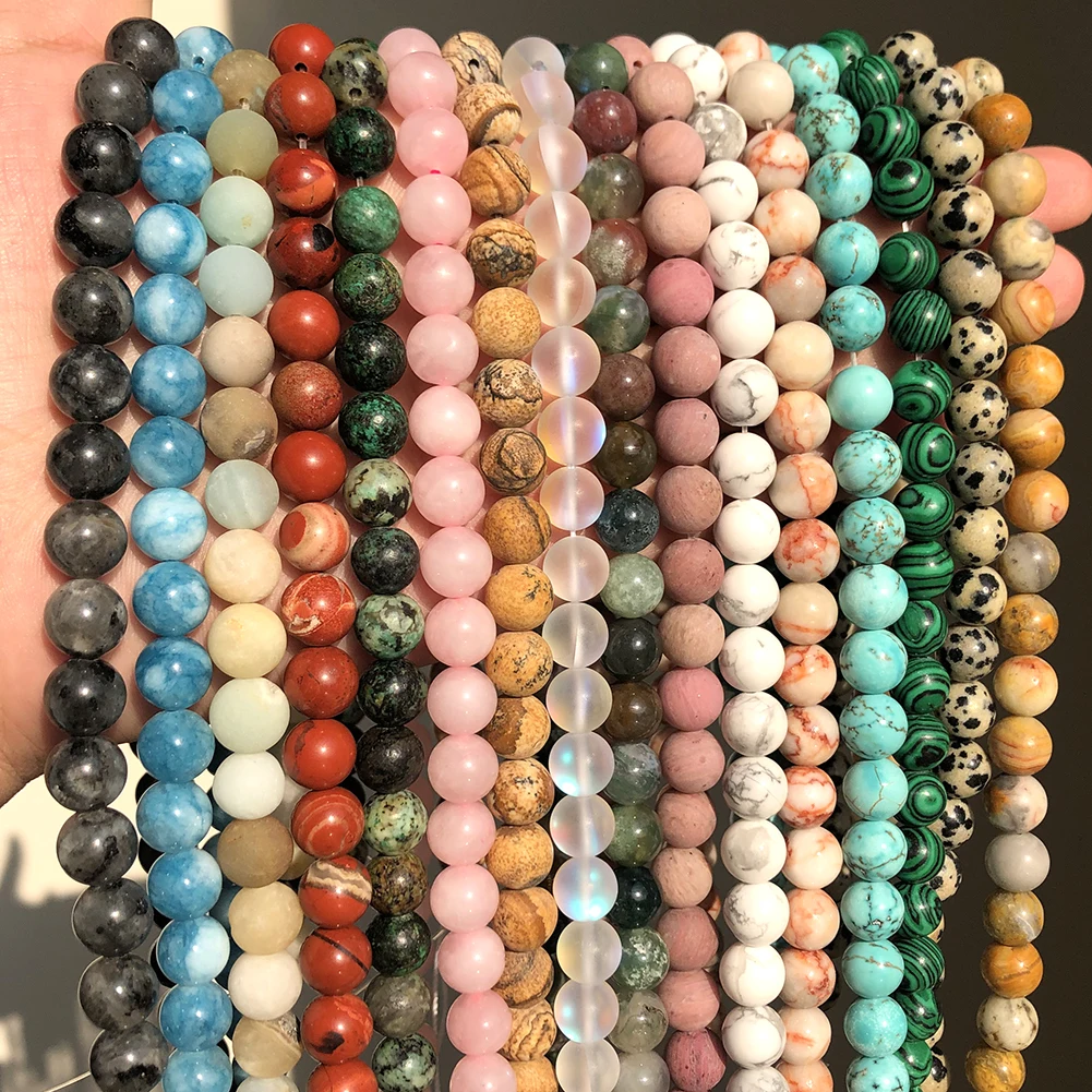 Natural Smooth Opal Stone Crystal Amazonite Agates Turquoises Round Spacer Beads for Jewelry Making DIY Handmade Bracelets 15''
Natural Smooth Opal Stone Crystal Amazonite Agates Turquoises Round Spacer Beads for Jewelry Making DIY Handmade Bracelets 15''