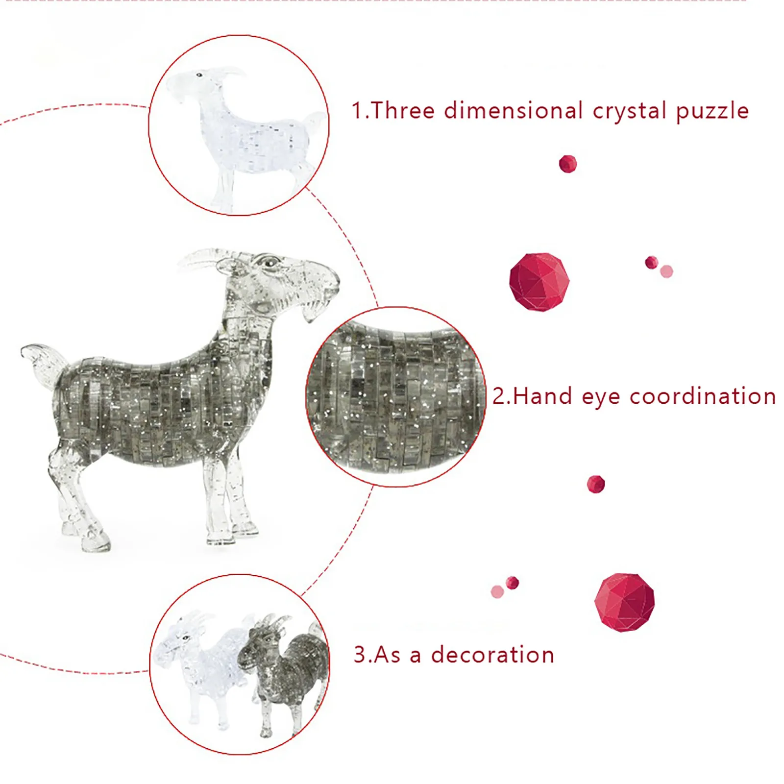 Kawaii Sheep 3d Crystal Puzzle Dinosaur Christmas Model Diy Gadget Blocks Building Toy Gift Early Educational Puzzle Toys
Kawaii Sheep 3d Crystal Puzzle Dinosaur Christmas Model Diy Gadget Blocks Building Toy Gift Early Educational Puzzle Toys
