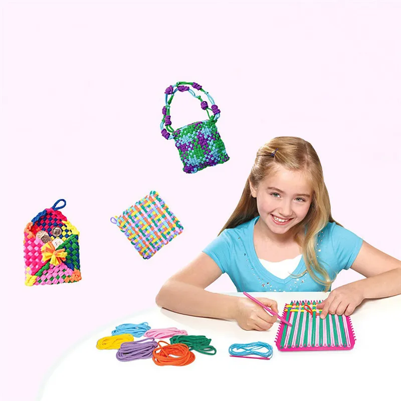 Braided Elastic Rope Loom Knit Creative DIY Toy Rope Loop Weave Wallet Storage Bag Toys Children Handmade Braid Toys For Girls
Braided Elastic Rope Loom Knit Creative DIY Toy Rope Loop Weave Wallet Storage Bag Toys Children Handmade Braid Toys For Girls
