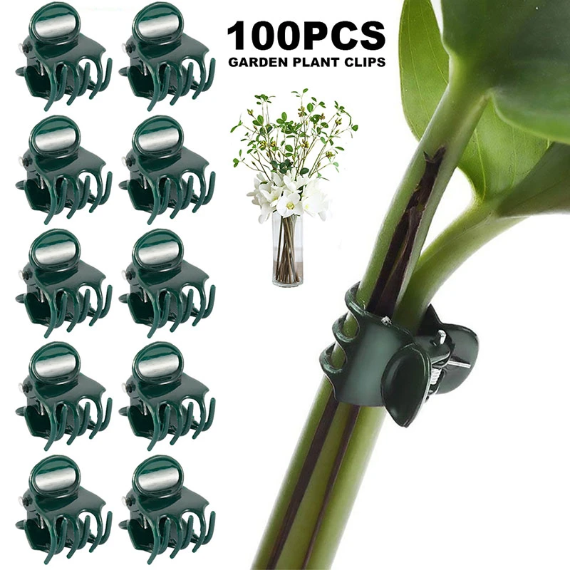 100pcs Reusable Plastic Plant Support Clips Clamps For Plants Hanging Vine Garden Greenhouse Vegetables Tomatoes Clips
100pcs Reusable Plastic Plant Support Clips Clamps For Plants Hanging Vine Garden Greenhouse Vegetables Tomatoes Clips