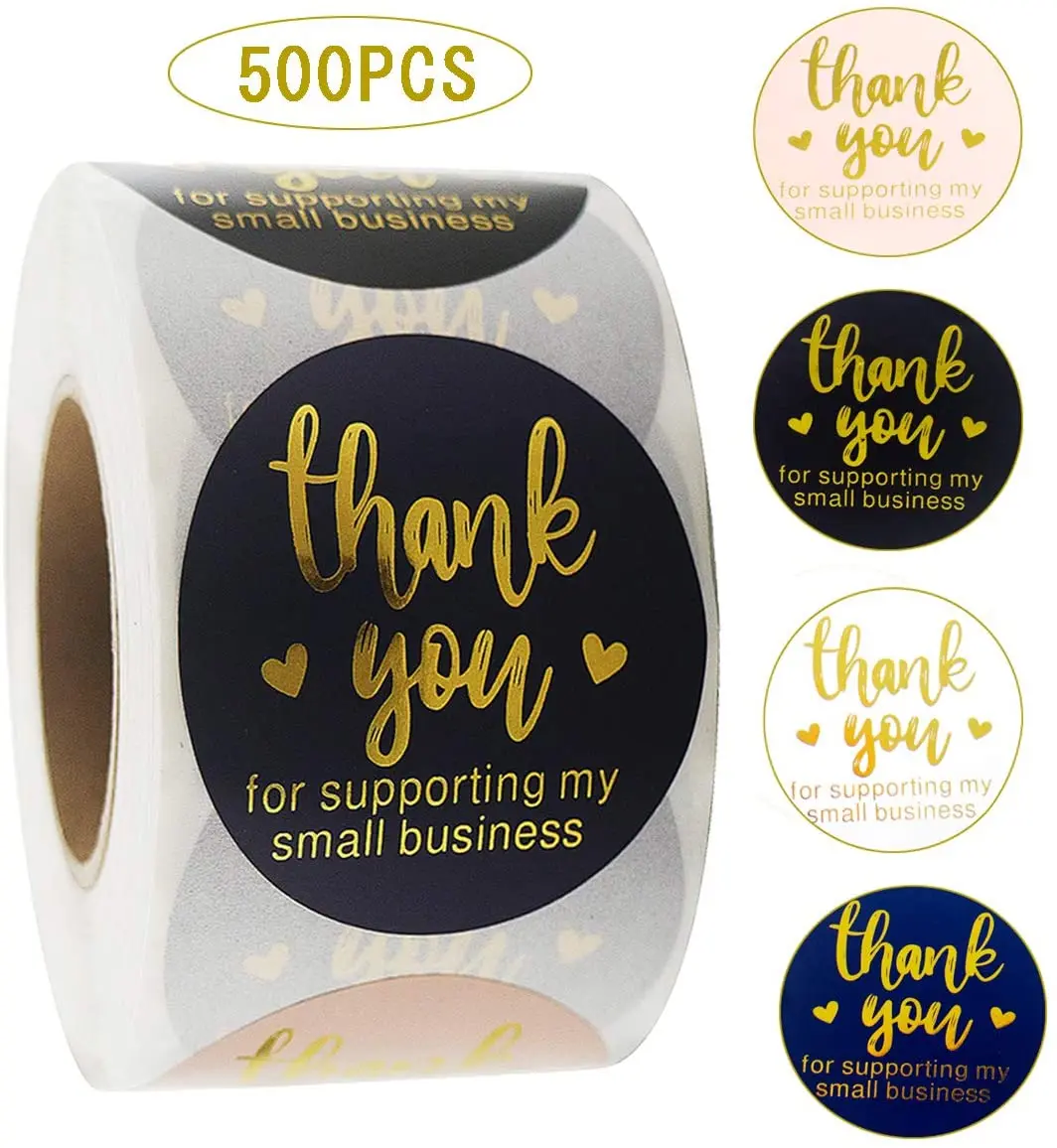 Thank You Waterproof Sticker Roll 500pcs 4 Designs for Supporting My Small Business Gold Foil Sealing Label Scrapbooking Sticker
Thank You Waterproof Sticker Roll 500pcs 4 Designs for Supporting My Small Business Gold Foil Sealing Label Scrapbooking Sticker