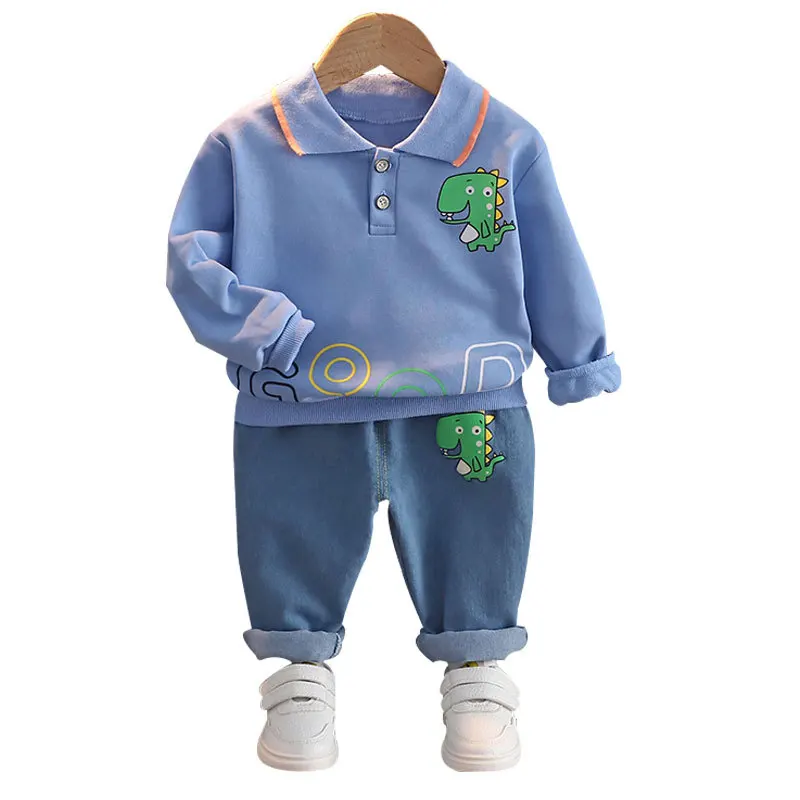 Two-piece Sweatshirts Pants Outfits Baby Boys Pullover Kids Cartoon Dinosaur Long-sleeved Top Jeans Children's Clothing Set
Two-piece Sweatshirts Pants Outfits Baby Boys Pullover Kids Cartoon Dinosaur Long-sleeved Top Jeans Children's Clothing Set