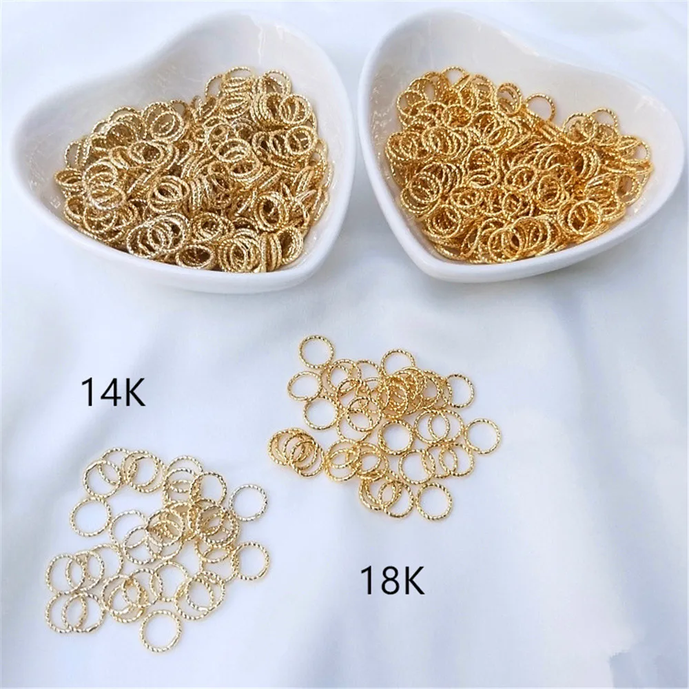 Copper plated 18K real gold twist opening ring 14K light gold thread closing ring DIY accessories connection ring accessories
Copper plated 18K real gold twist opening ring 14K light gold thread closing ring DIY accessories connection ring accessories