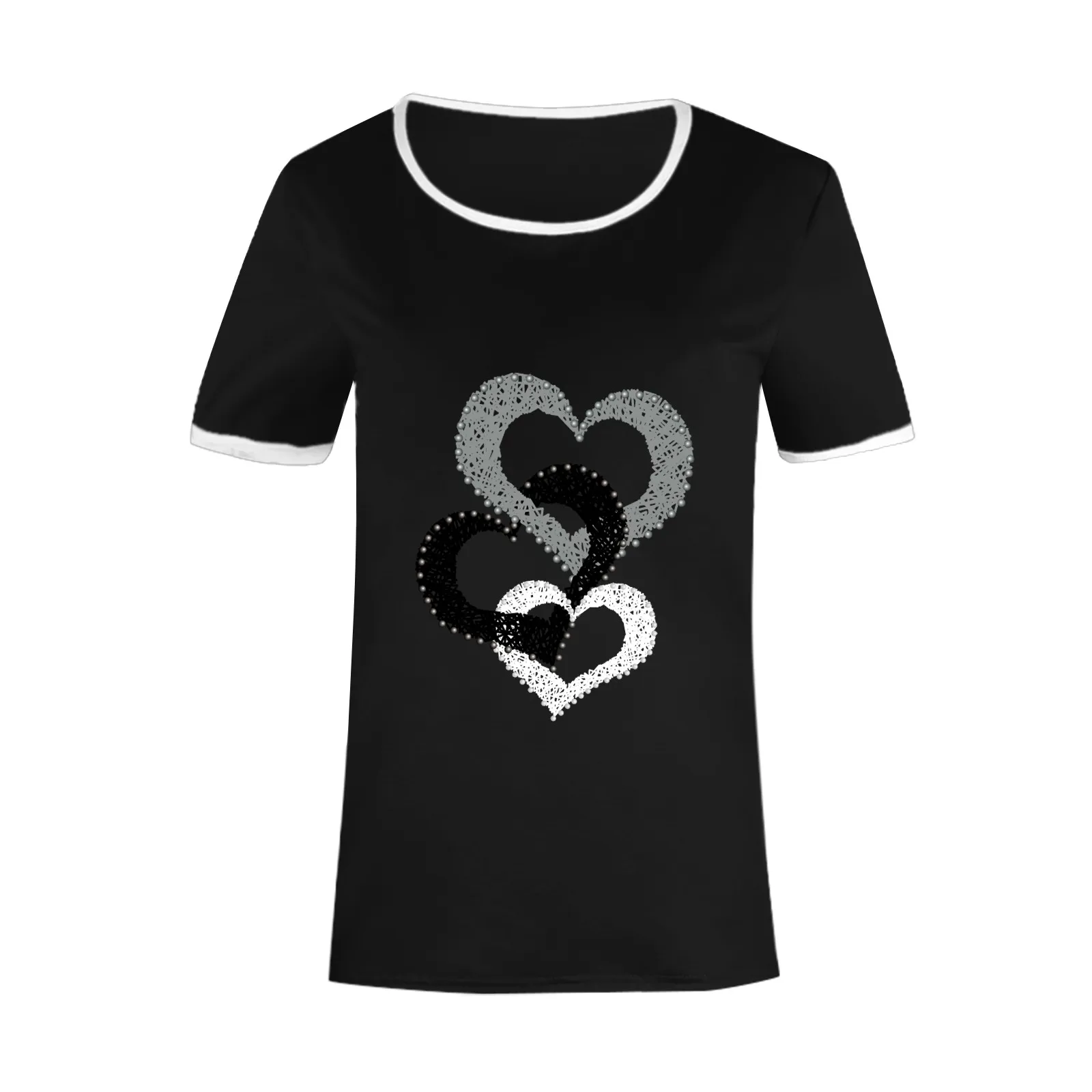 2021 NEW Women's Summer Heart Print Round Neck TShirts Casual Tees Tops Female Fashion Loose Tshirt Clothes Plus Size 4XL
2021 NEW Women's Summer Heart Print Round Neck TShirts Casual Tees Tops Female Fashion Loose Tshirt Clothes Plus Size 4XL
