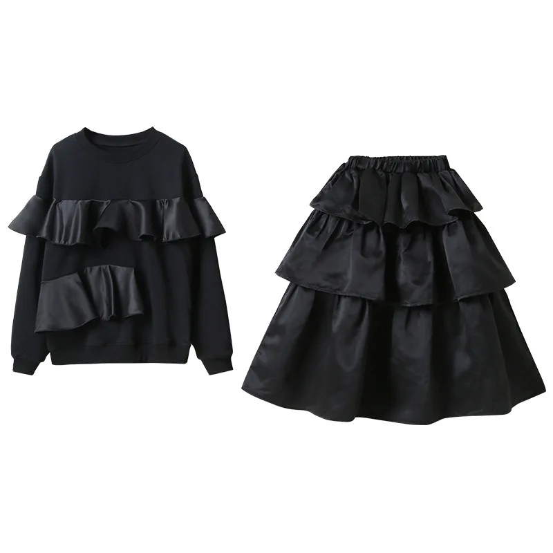 2021 Spring New Teen Girls Ruffled Long Sleeve Solid Shirt and Skirt Two Piece Set Fashion Kids Casual Clothing Cotton, #1189
2021 Spring New Teen Girls Ruffled Long Sleeve Solid Shirt and Skirt Two Piece Set Fashion Kids Casual Clothing Cotton, #1189