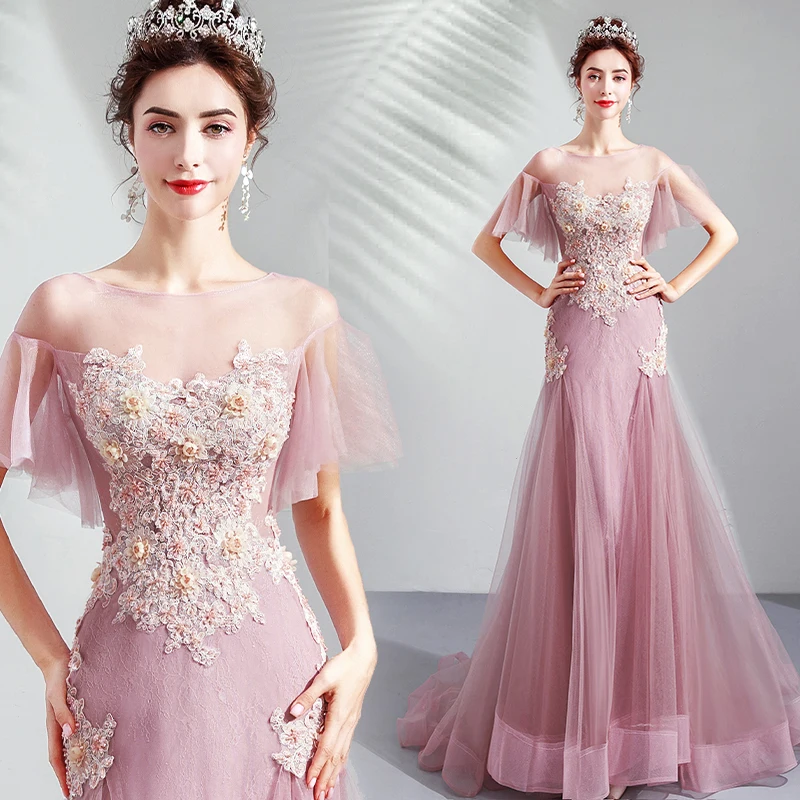 Pink Embroidery Beaded Bridesmaid BrideToast Dress Banquet Mermaid Wedding Dress Party Evening Birthday Dresses for Women
Pink Embroidery Beaded Bridesmaid BrideToast Dress Banquet Mermaid Wedding Dress Party Evening Birthday Dresses for Women