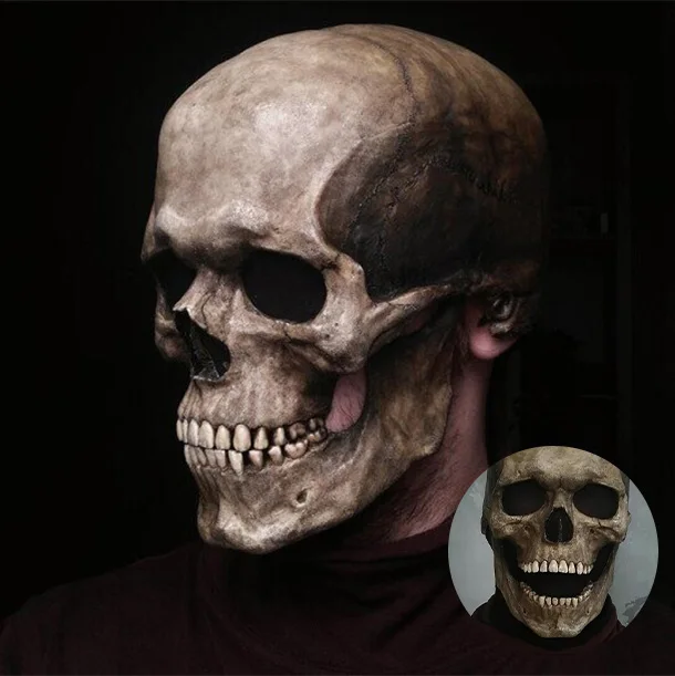 Halloween Full Head Skull Mask 3D Scary Skeleton Horror Mask Mouth Movable Jaw Halloween Party Cosplay Costume Props for Adults
Halloween Full Head Skull Mask 3D Scary Skeleton Horror Mask Mouth Movable Jaw Halloween Party Cosplay Costume Props for Adults