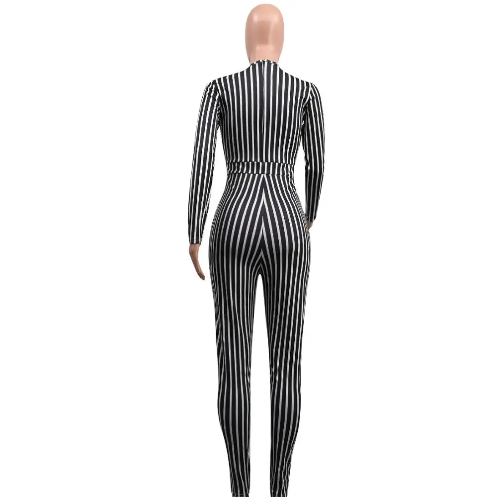 Echoine Autumn Women Sexy V Neck Stripes Print Long Sleeve Bodycon Nightclub Jumpsuit Fashion Streetwear Classic Skinny Romper
Echoine Autumn Women Sexy V Neck Stripes Print Long Sleeve Bodycon Nightclub Jumpsuit Fashion Streetwear Classic Skinny Romper