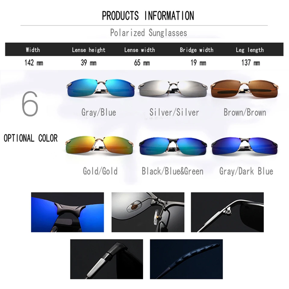 ELITERA Brand Polarized Sunglasses For Men Oculos De Sol Men's Fashion Square Driving Eyewear Travel Sun Glass
ELITERA Brand Polarized Sunglasses For Men Oculos De Sol Men's Fashion Square Driving Eyewear Travel Sun Glass