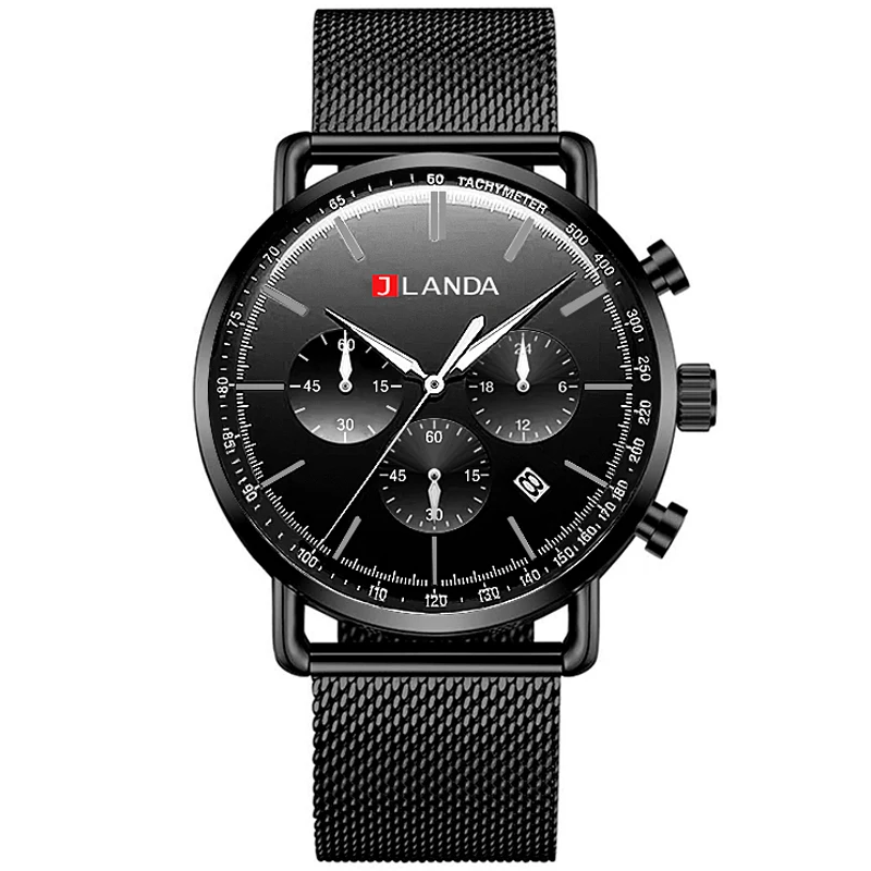 JLANDA Stainless Steel Business Watch Quartz Chronograph Mens Strap Waterproof Luxury Fashion Male Sport Casual Clock J6571
JLANDA Stainless Steel Business Watch Quartz Chronograph Mens Strap Waterproof Luxury Fashion Male Sport Casual Clock J6571